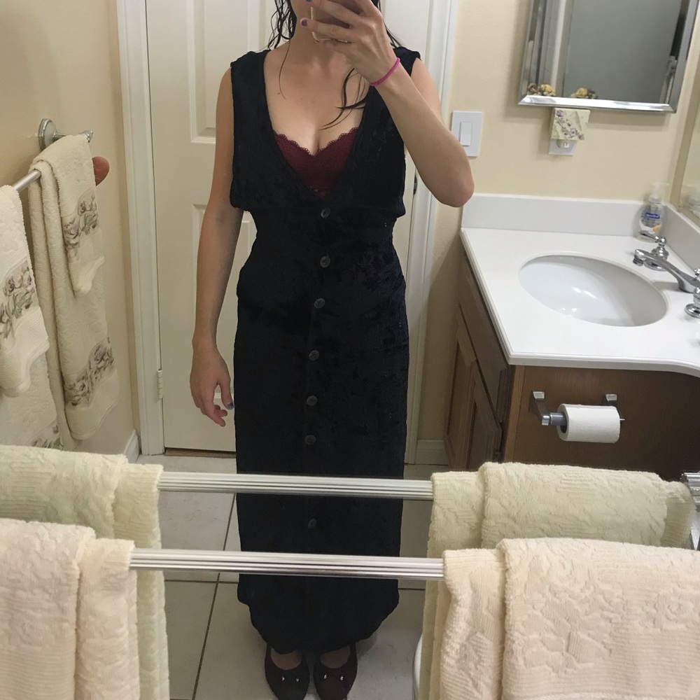 Vintage MIXIT long black dress size 6